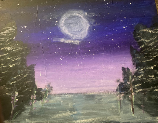 Winter Forest Night Digital Download