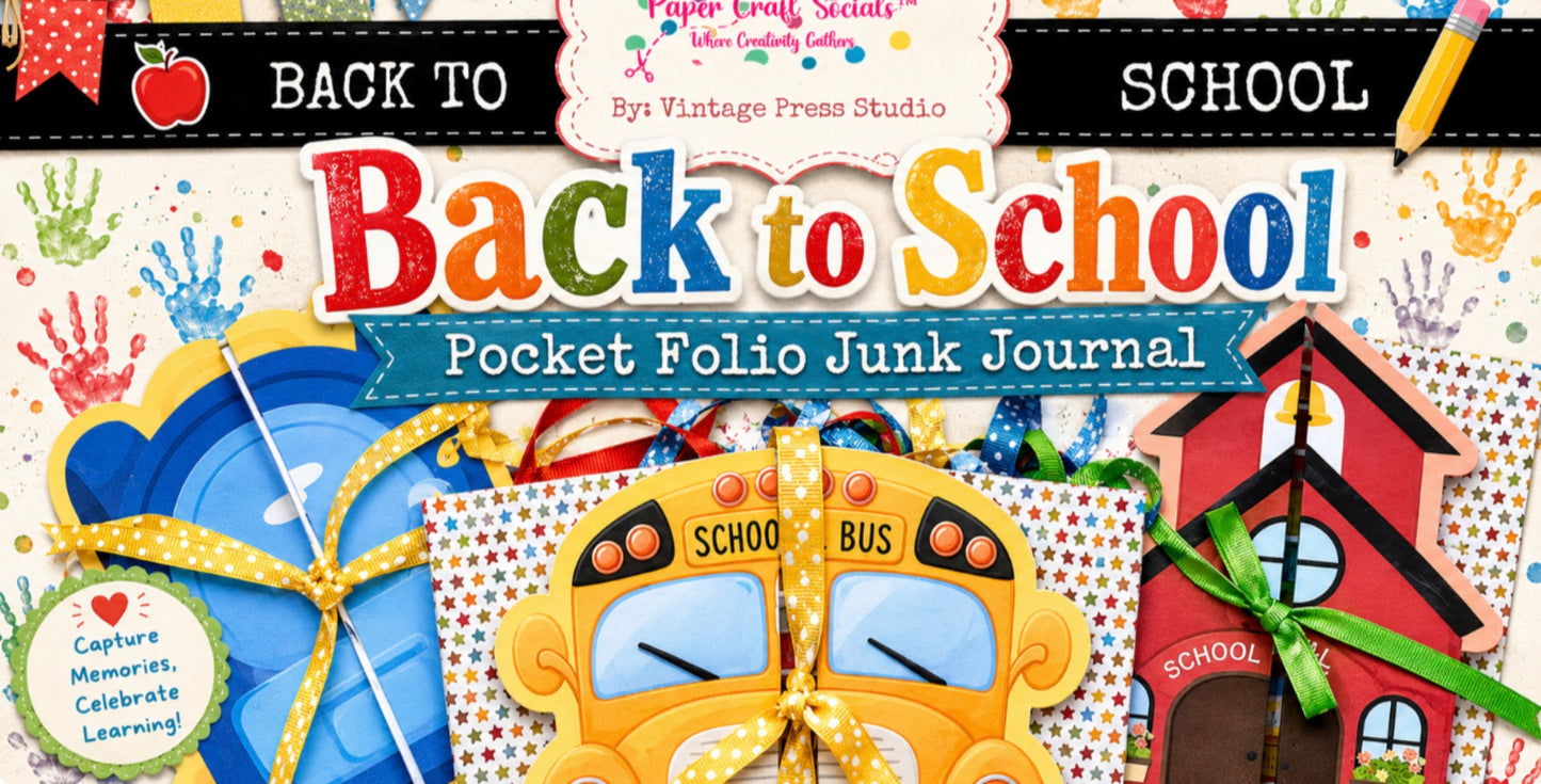 Back to School - Pocket Folio Junk Journal Kit