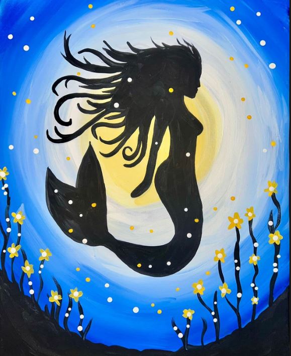 Mermaid Virtual Paint Class | Kit Included or Class Only
