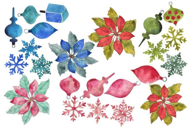 Watercolor Christmas Roycycled Treasures