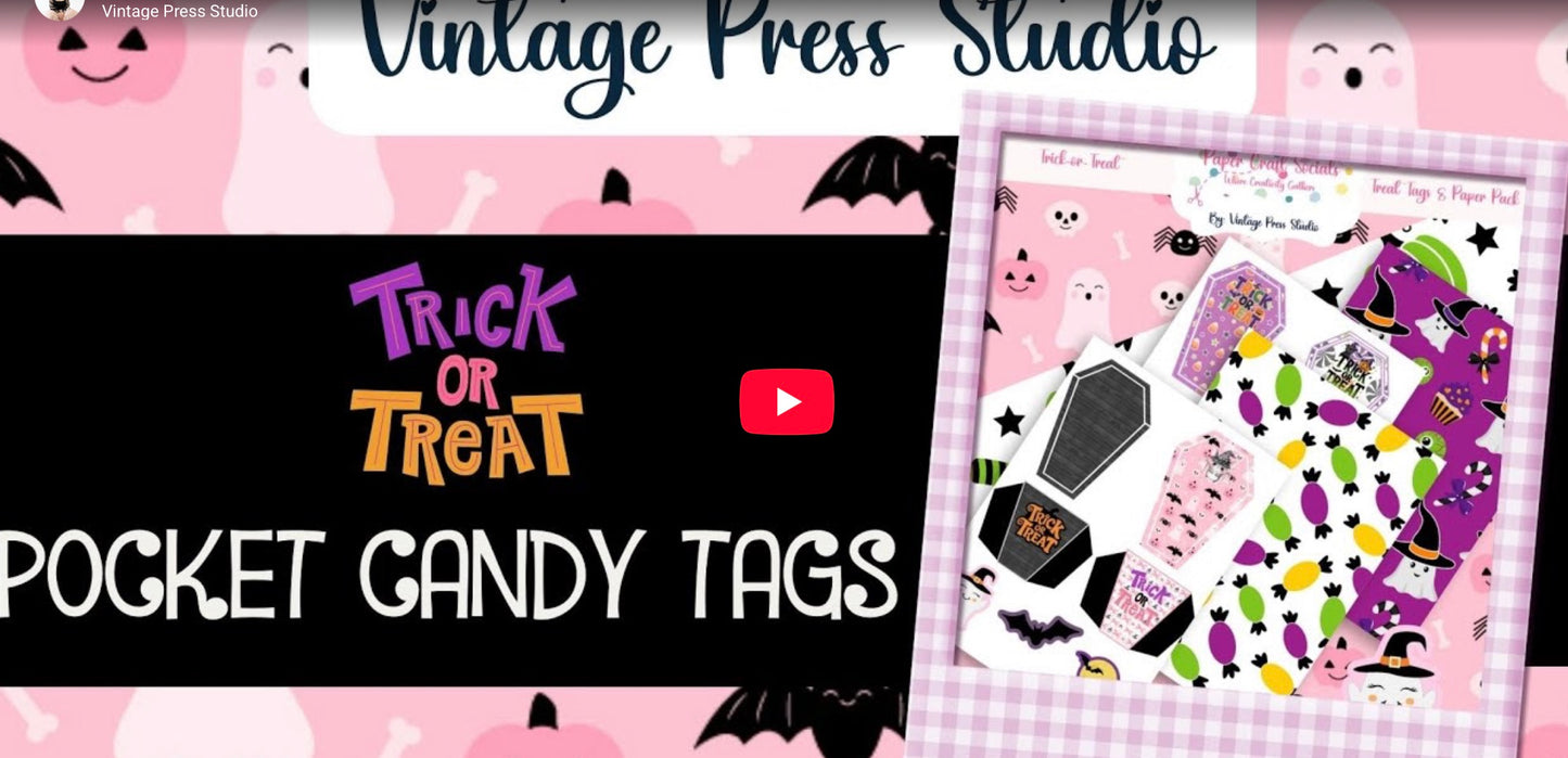 Trick or Treat Candy Tags - Mini Paper Craft Kit