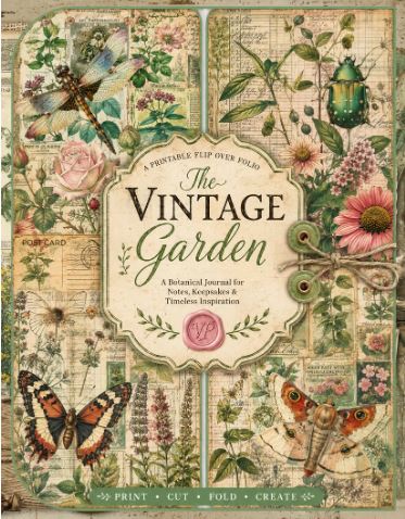Vintage Garden Flip Over Folio