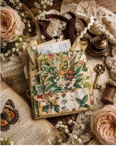 Vintage Garden Flip Over Folio