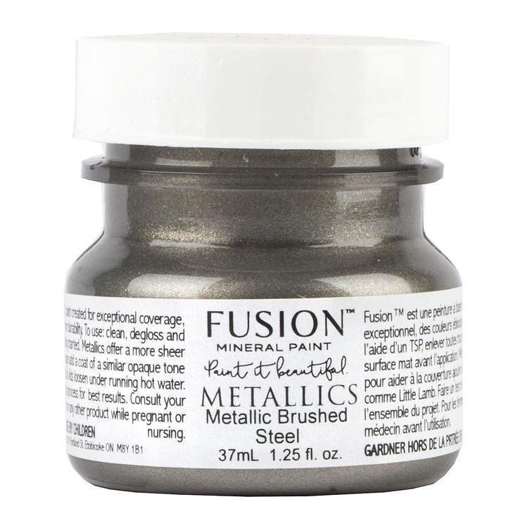 Metallic Brushed Steel Mineral Paint Fusion