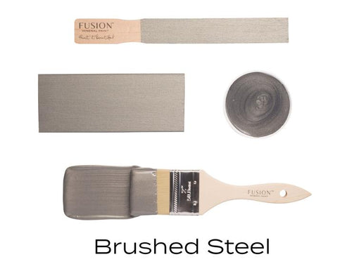 Metallic Brushed Steel Mineral Paint Fusion