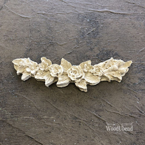 Woodubend Decorative Flower Floral Garland WUB0478 Moulding Furniture Applique 3.19 x .83 cms Woodubend