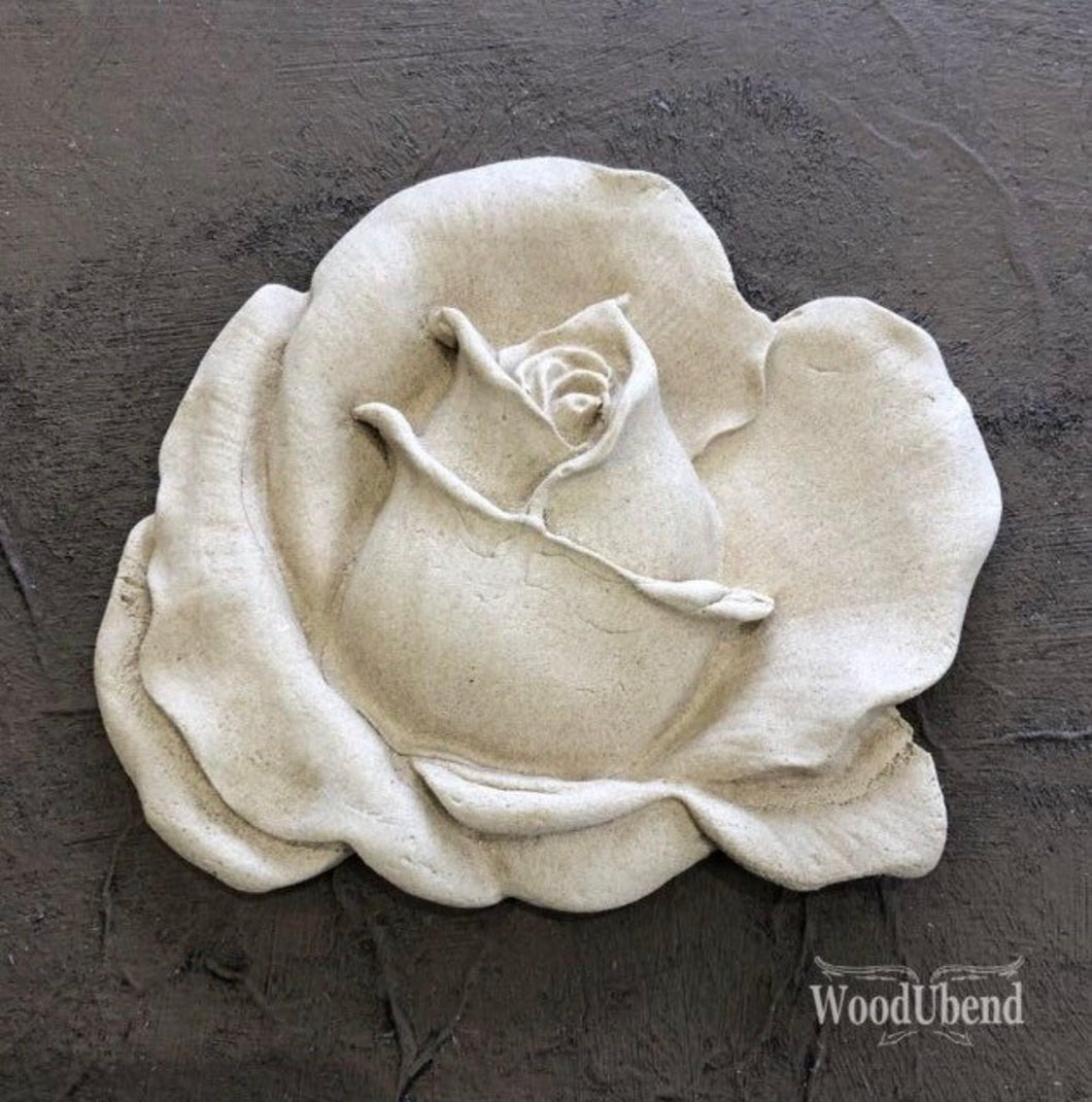 Woodubend Classic Medium Rose WUB0326 Moulding Furniture Applique 8.5 x 10 cms Woodubend