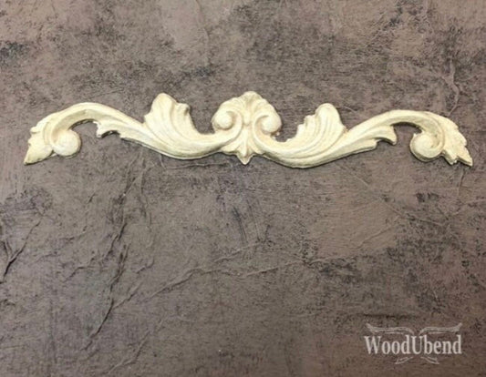 Woodubend Decorative Pediment WUB0380 Furniture Moulding Applique 16.6 x 2.8 cms Woodubend